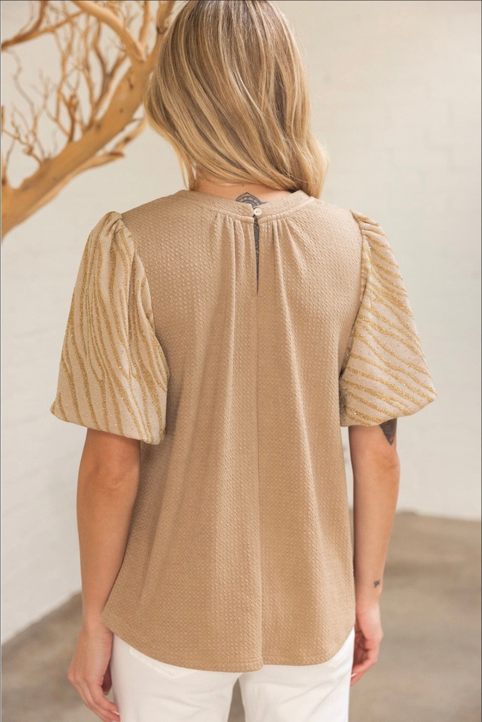Zebra Knit Top
