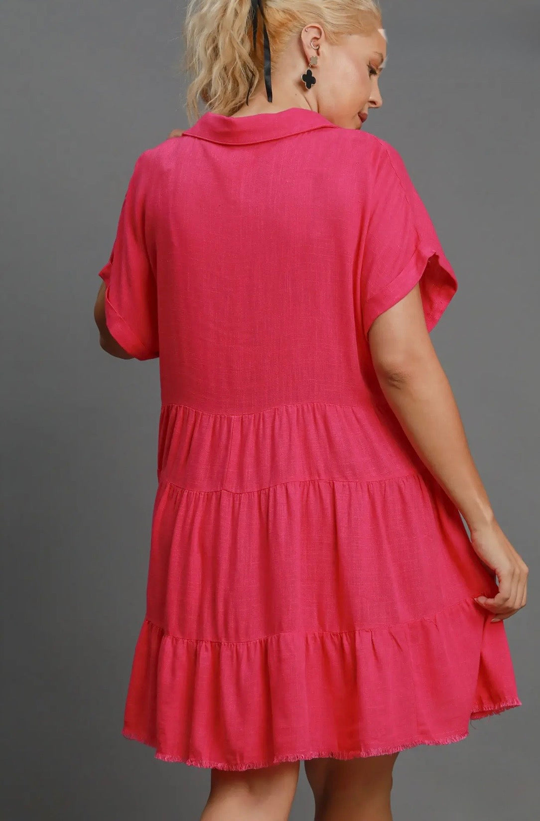 Linen Babydoll Dress Curvy