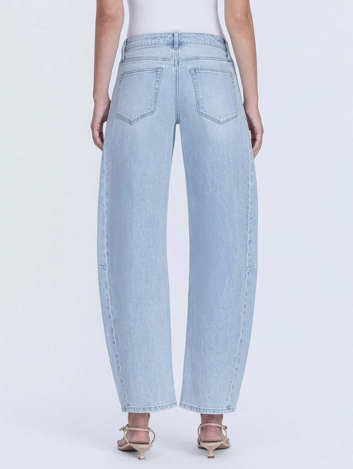 High Rise Crop Barrel Jean