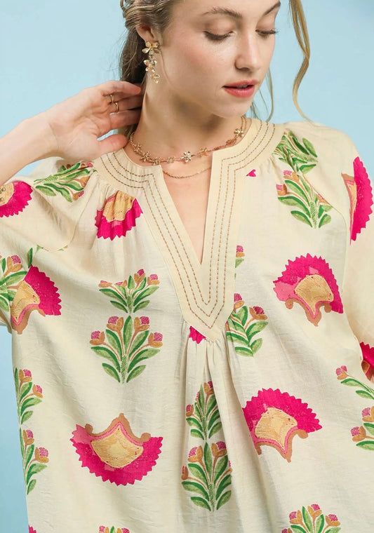 Abstract Print Top