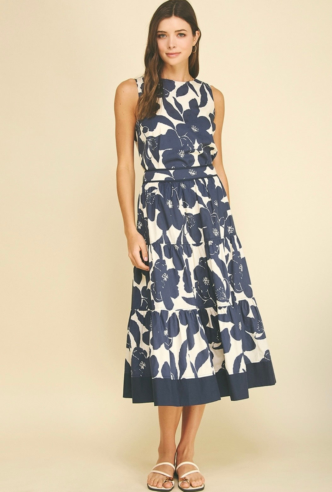 Floral Tiered Midi Skirt (set)