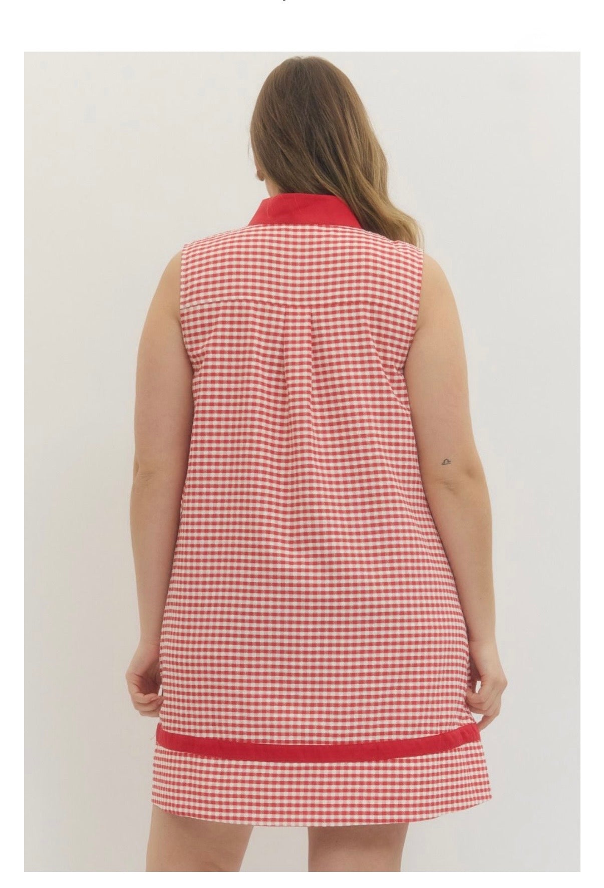 Gingham Mini Dress Curvy