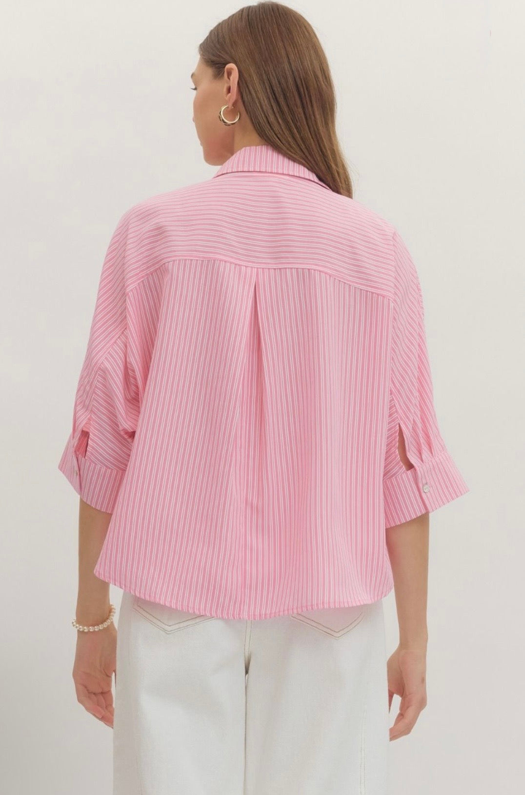 Striped Button Up Top