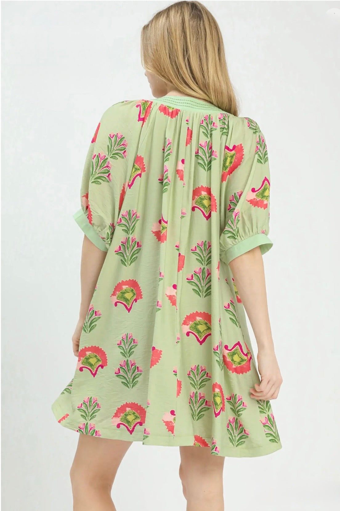 Abstract Print Mini Dress