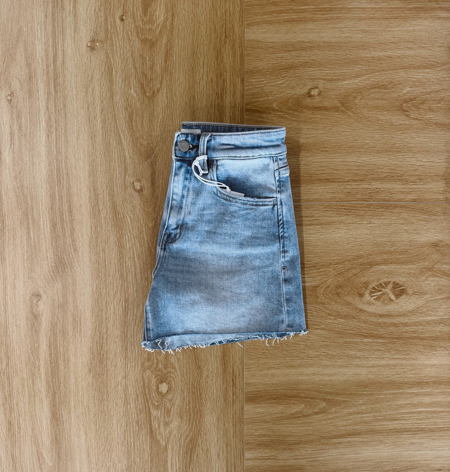 Light Wash High-Rise Shorts
