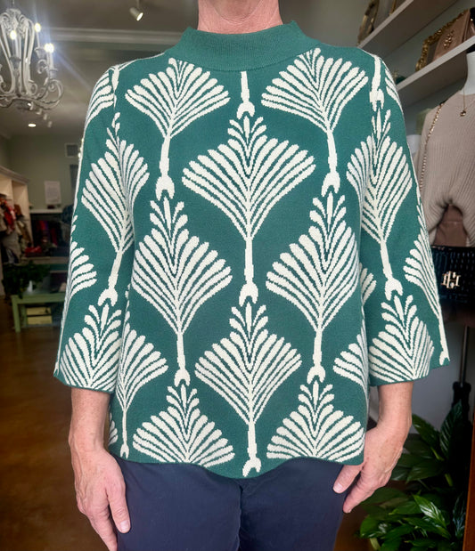 Abstract Print Sweater