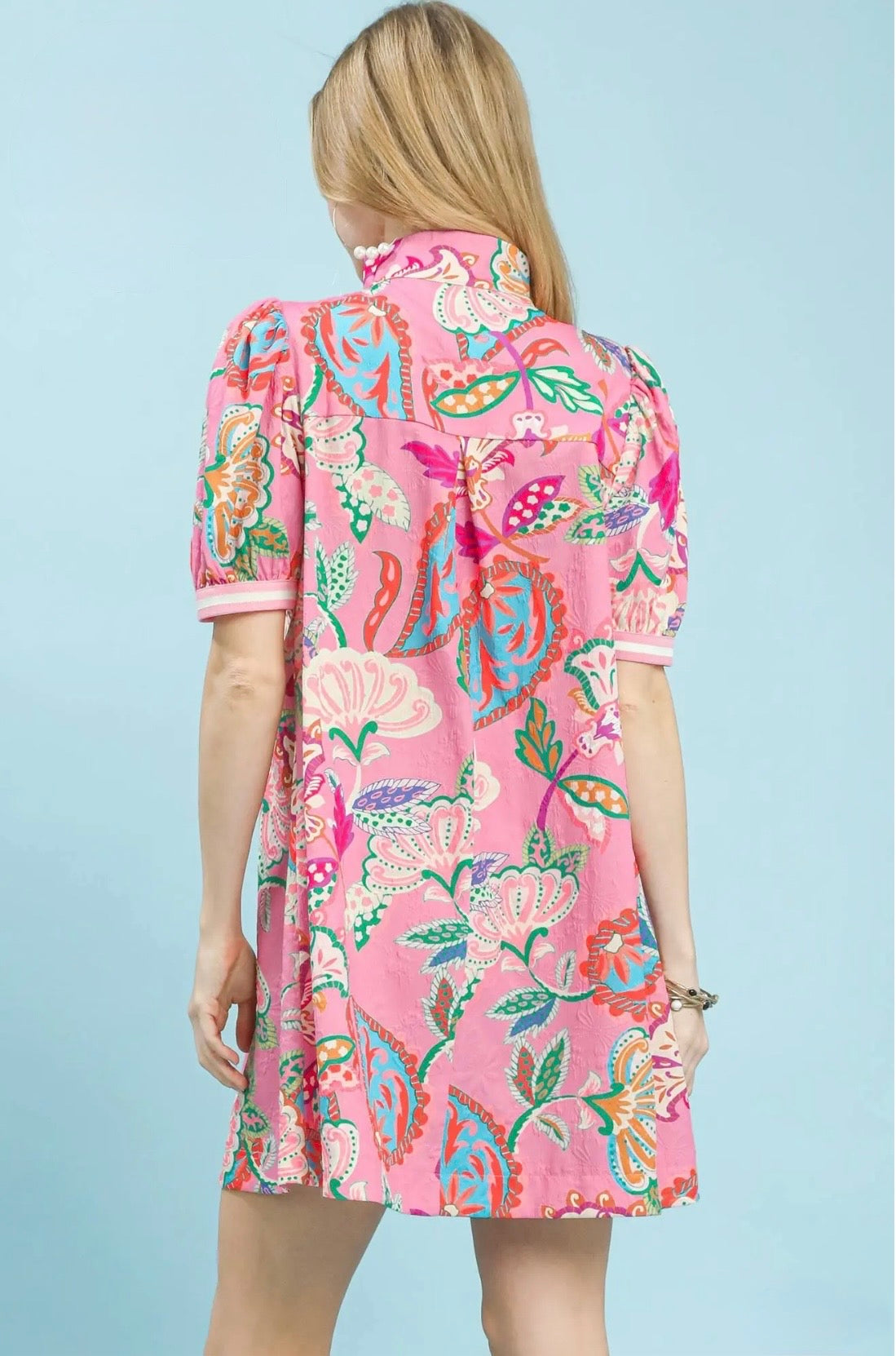 Jacquard Paisley Tunic Dress