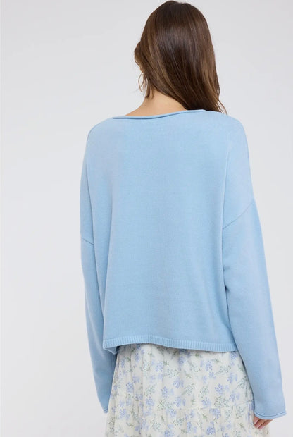 Boat Neck Lightweight Sweater