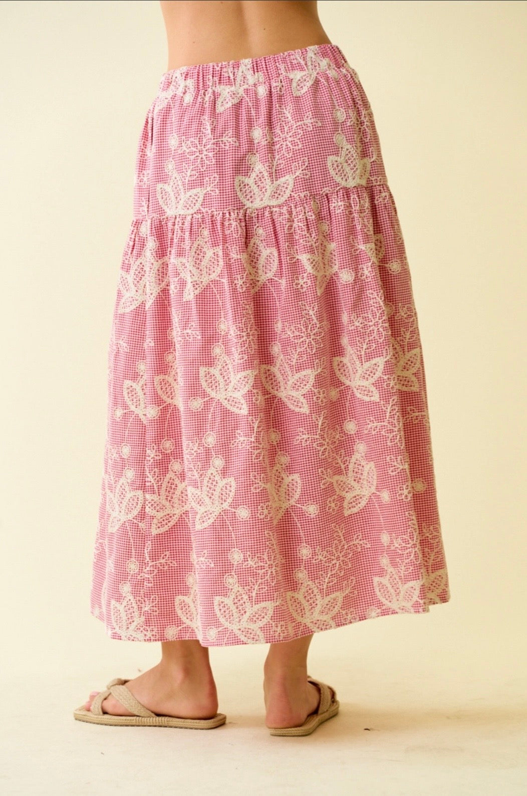 Embroidered Midi Skirt (Set)