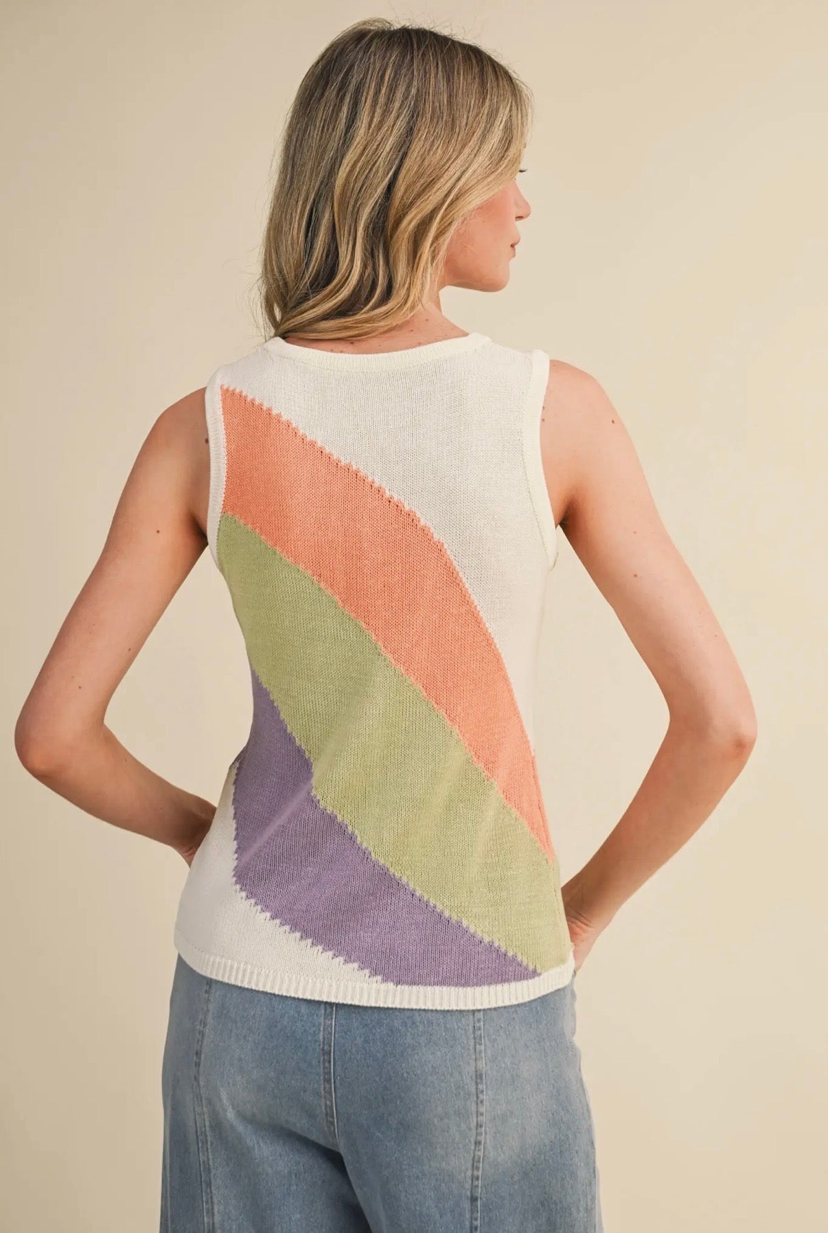 Color Block Knit Tank