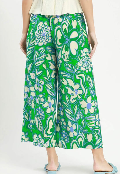 Tropical Floral Cropped Pants