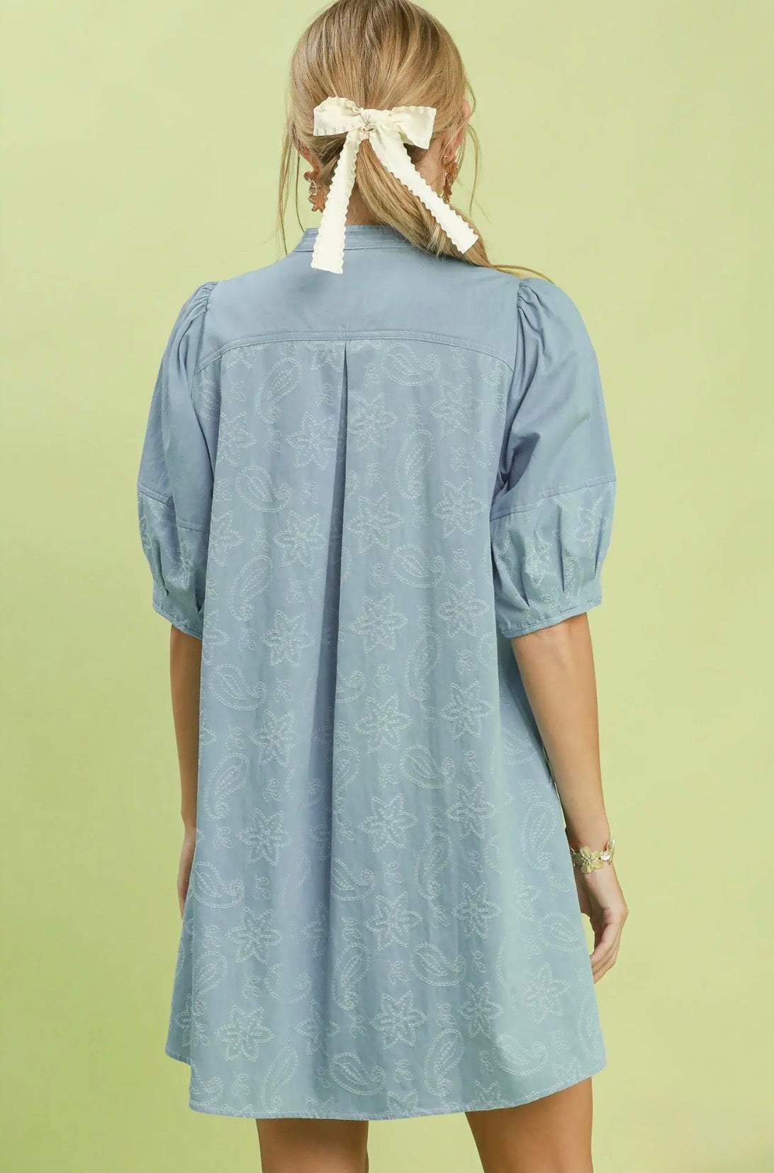 Denim Print Dress