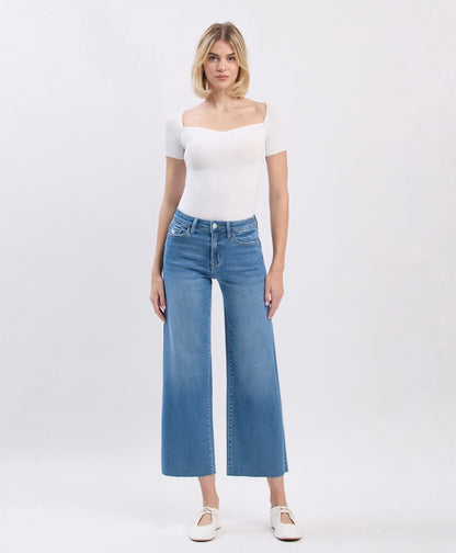 High Rise Slim Wide Jeans