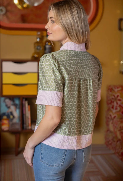 Button Down Floral Top