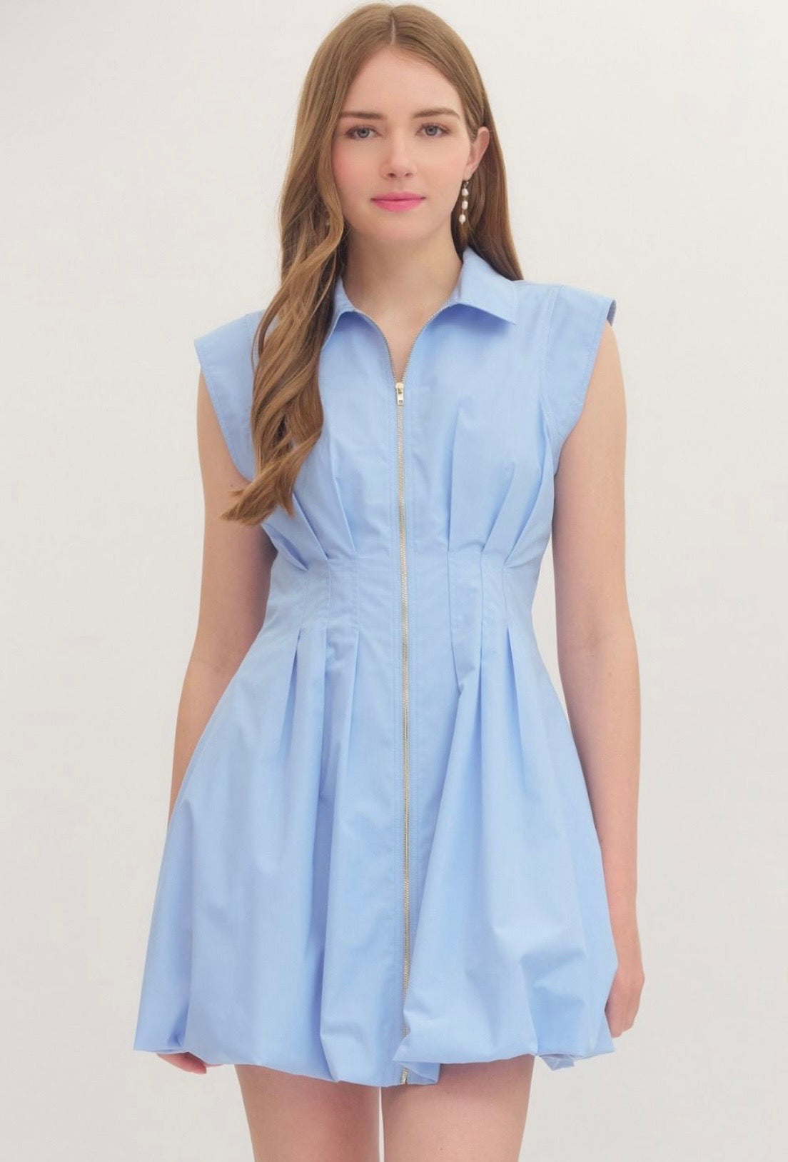 Bubble Hem Mini Dress
