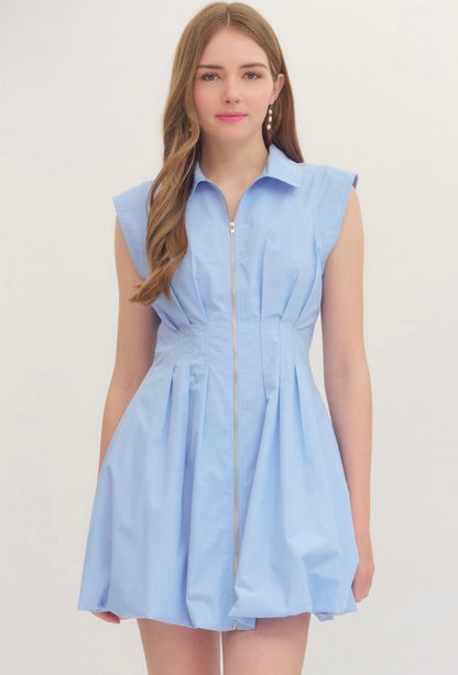 Bubble Hem Mini Dress