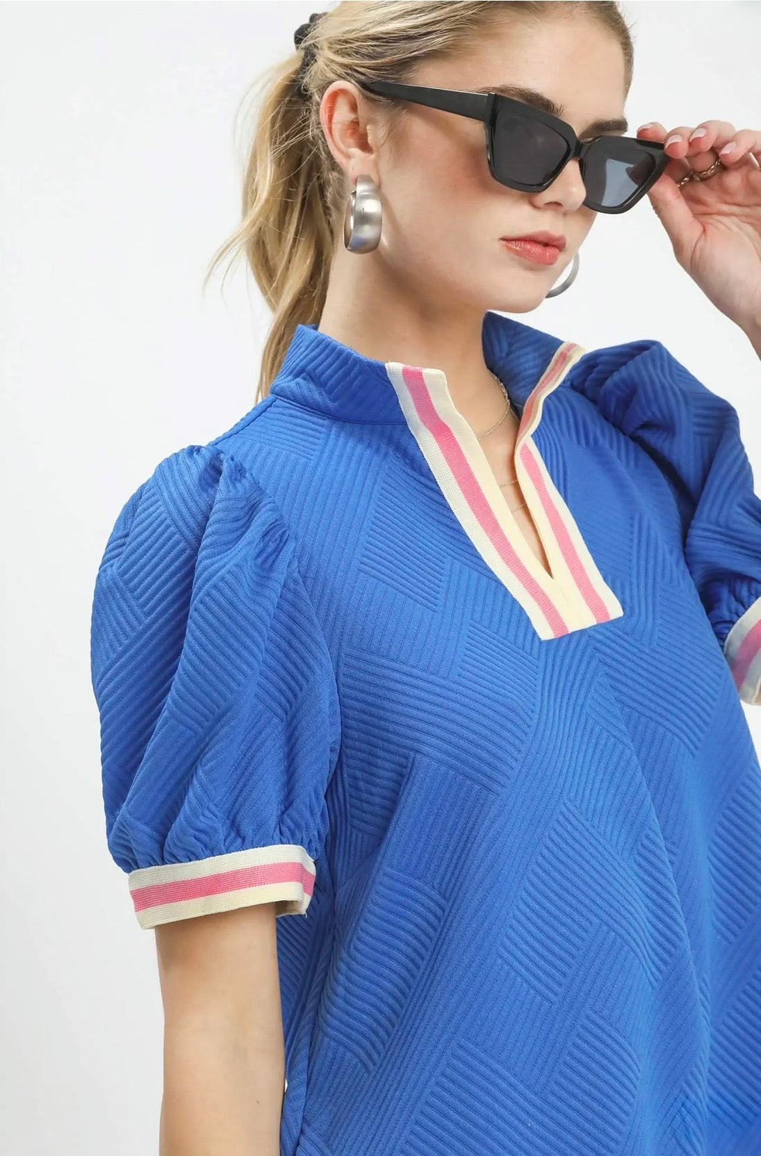 Solid Jacquard Mini Dress