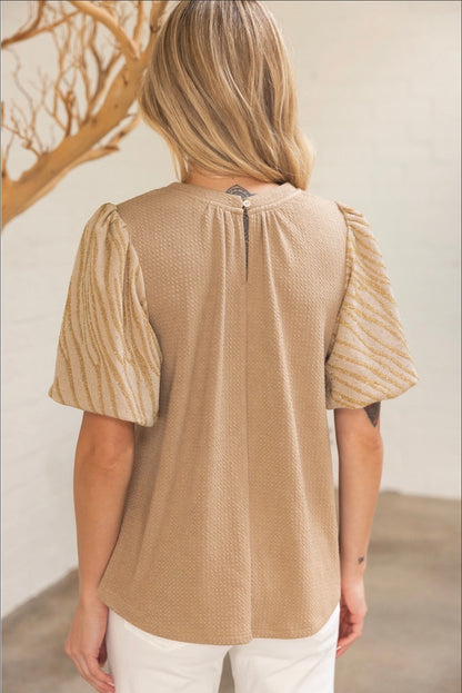 Zebra Knit Top