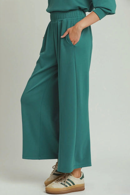 Elastic Wide Leg Pants