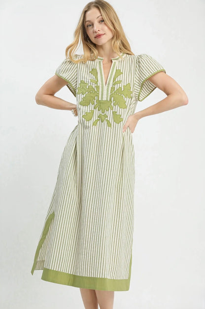 Stripe Midi Dress