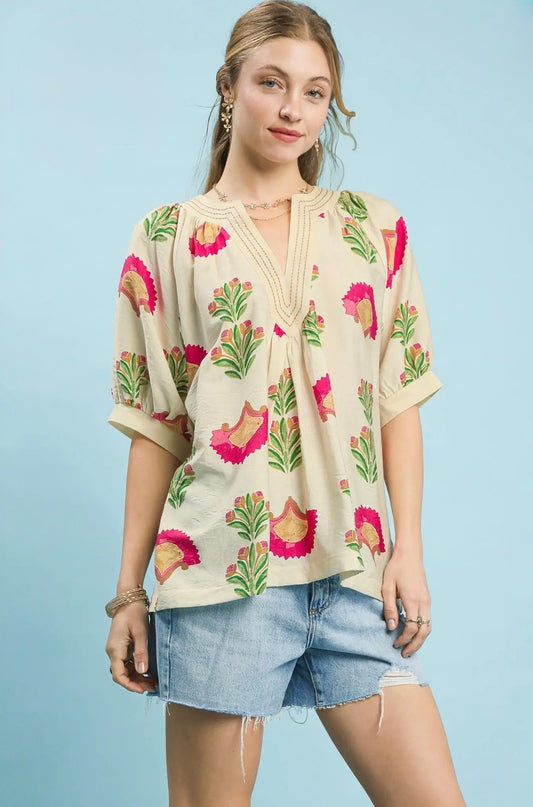 Abstract Print Top