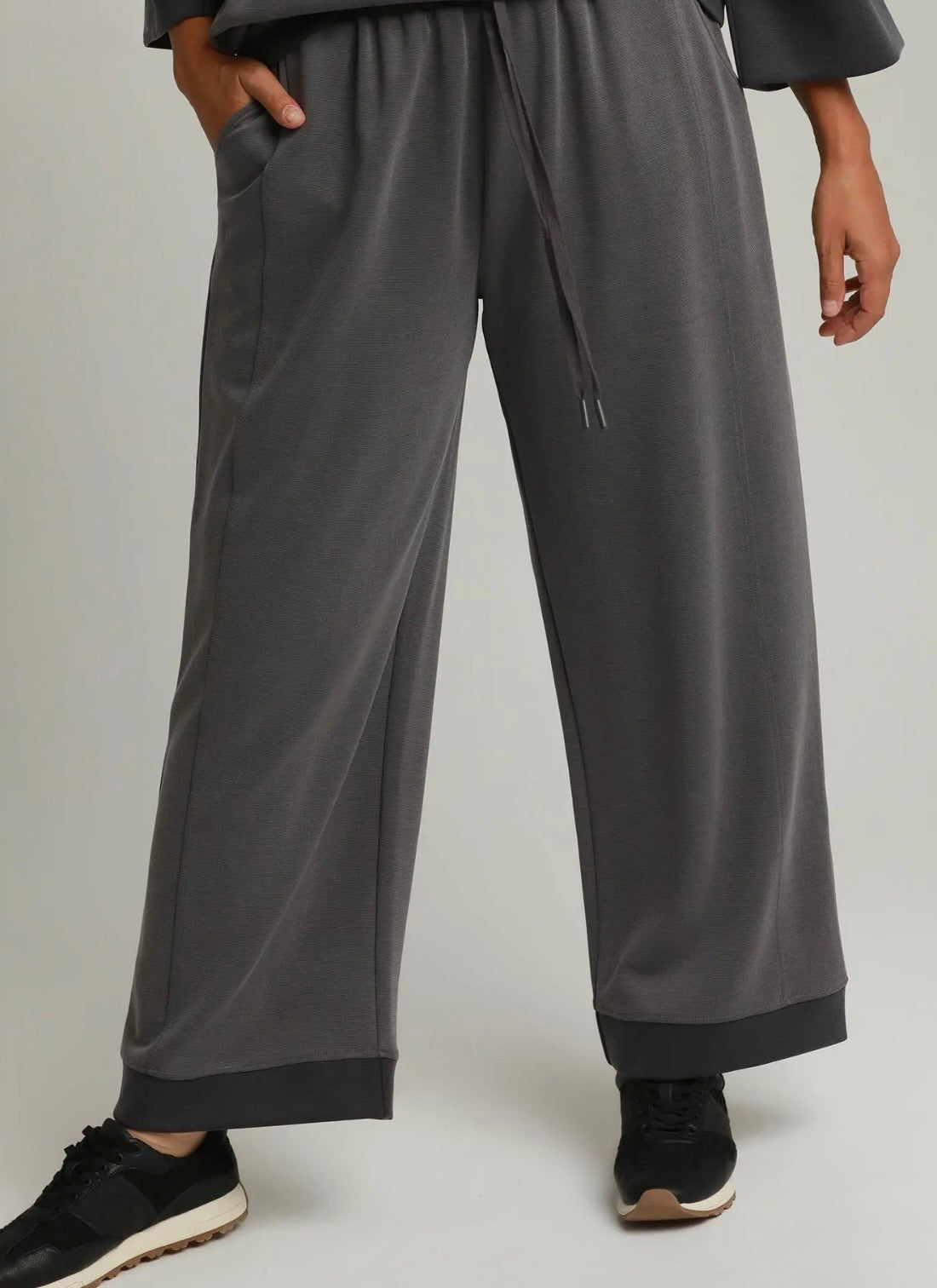 Colorblock Straight Pants Curvy