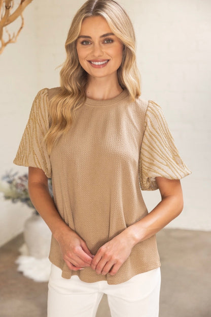 Zebra Knit Top