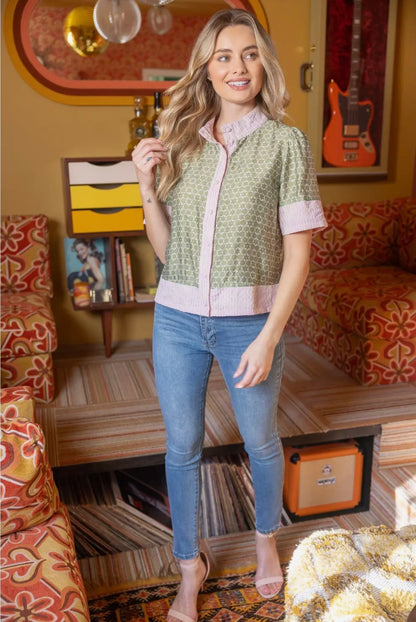 Button Down Floral Top