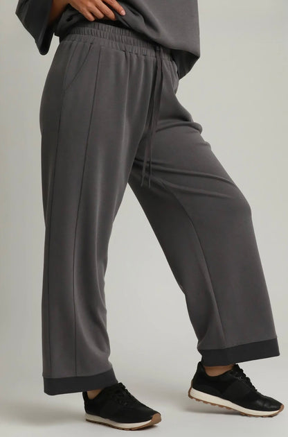 Colorblock Straight Pants Curvy