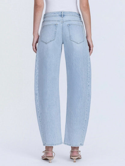 High Rise Crop Barrel Jean
