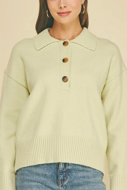 Collared Button-Down Sweater