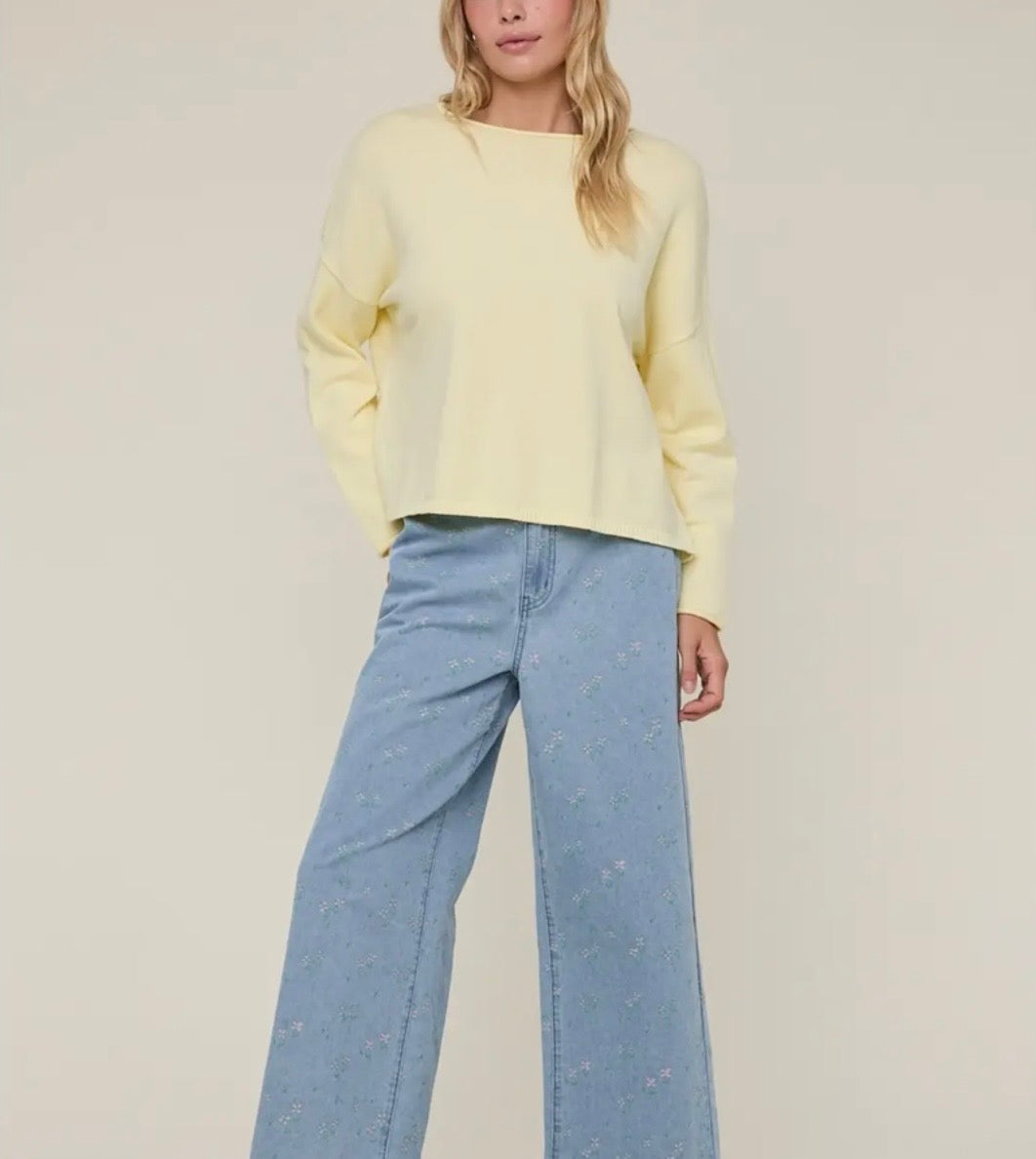 Boat Neck Lightweight Sweater