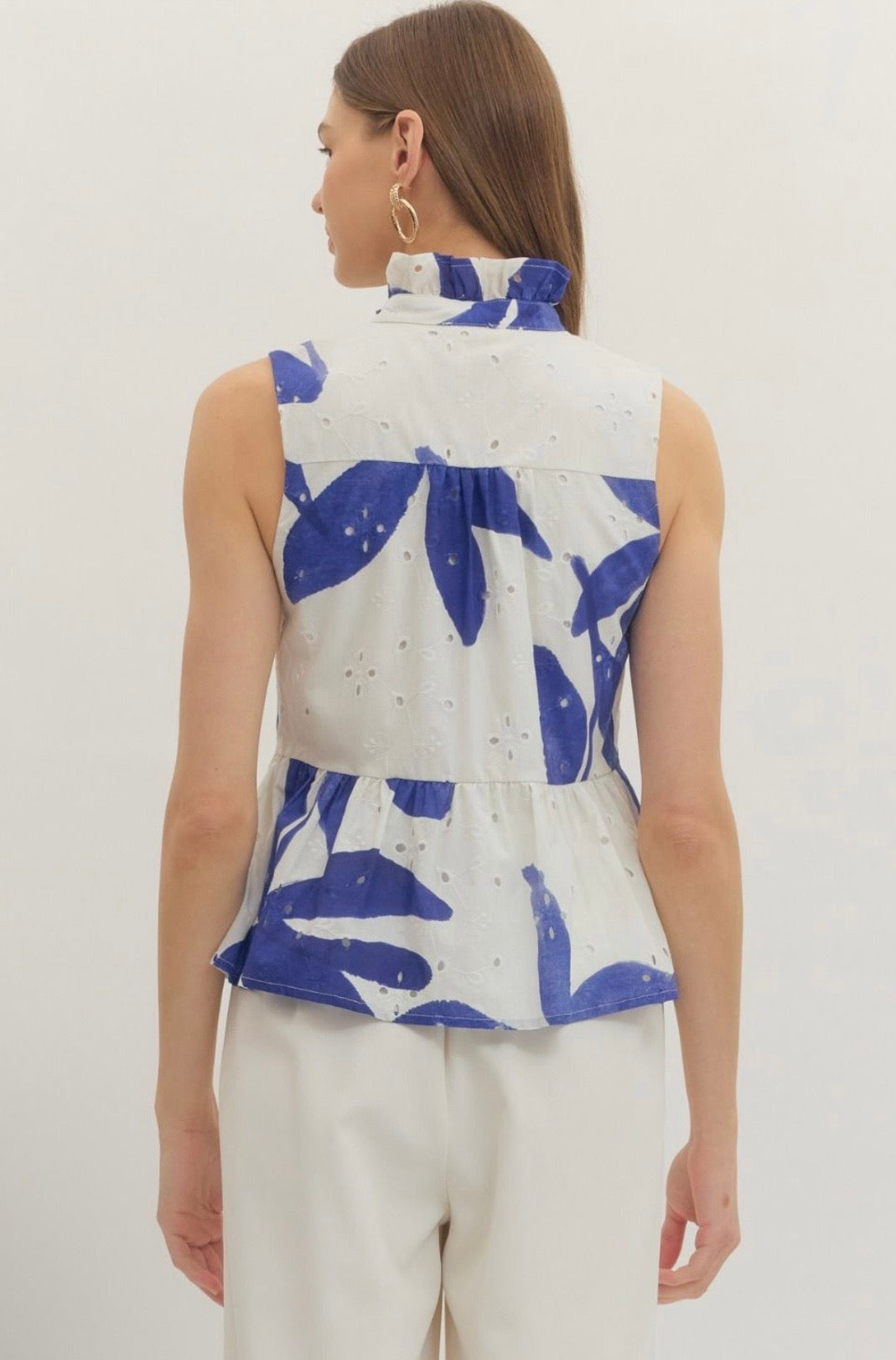 Botanical Peplum Top