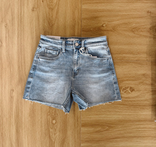 Light Wash High-Rise Shorts