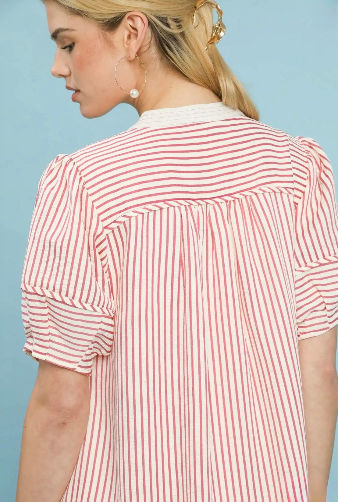 Pinstripe Shift Dress