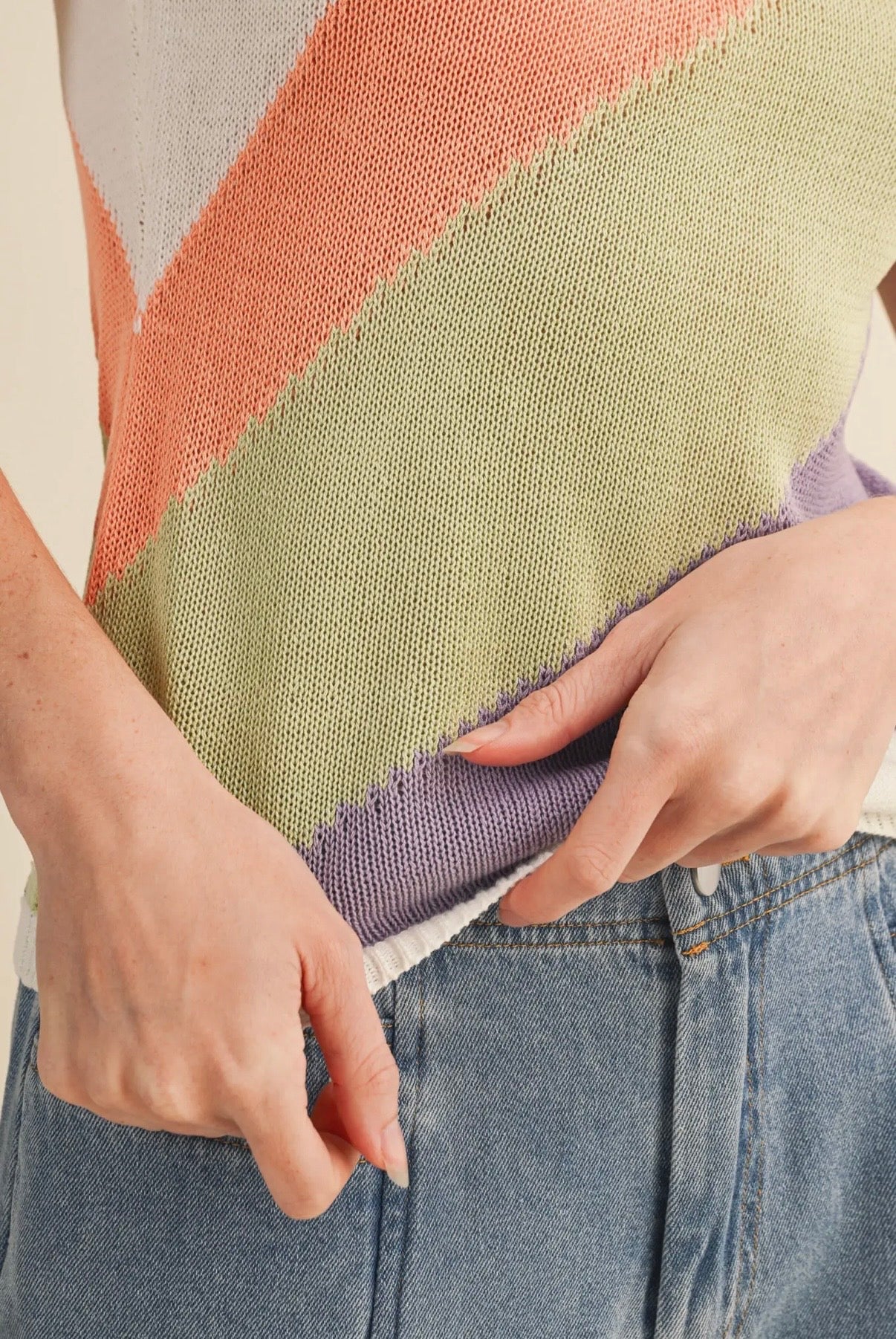 Color Block Knit Tank
