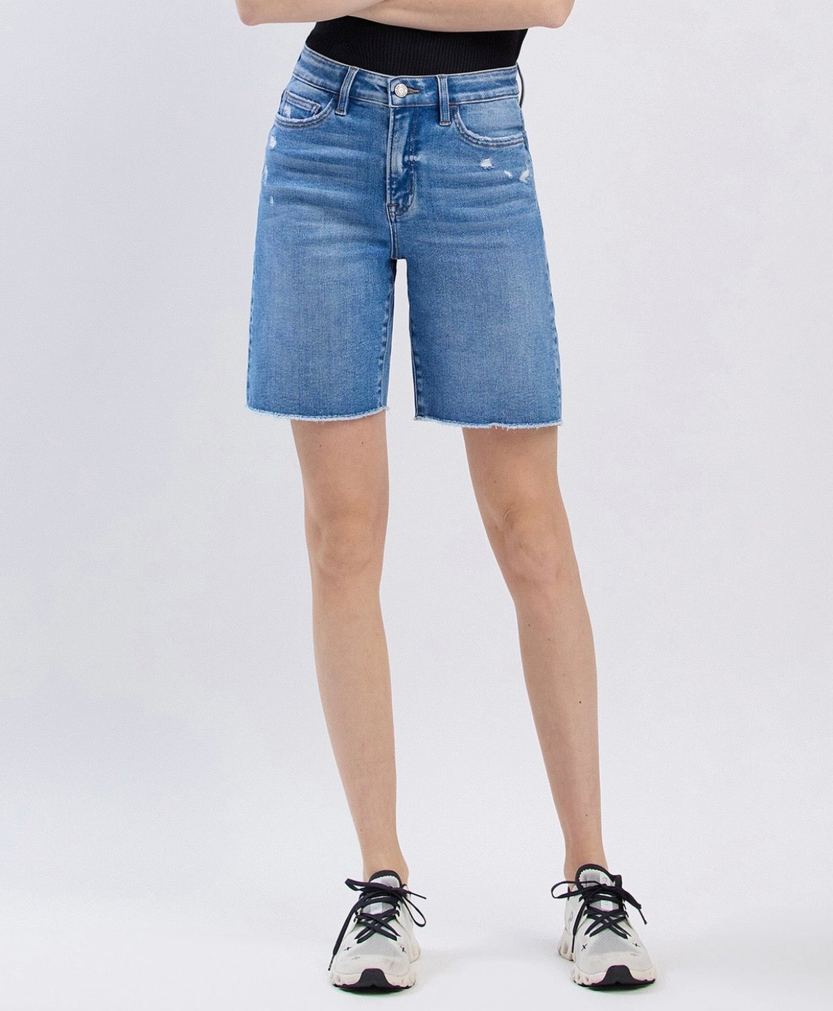 High Rise Bermuda Shorts