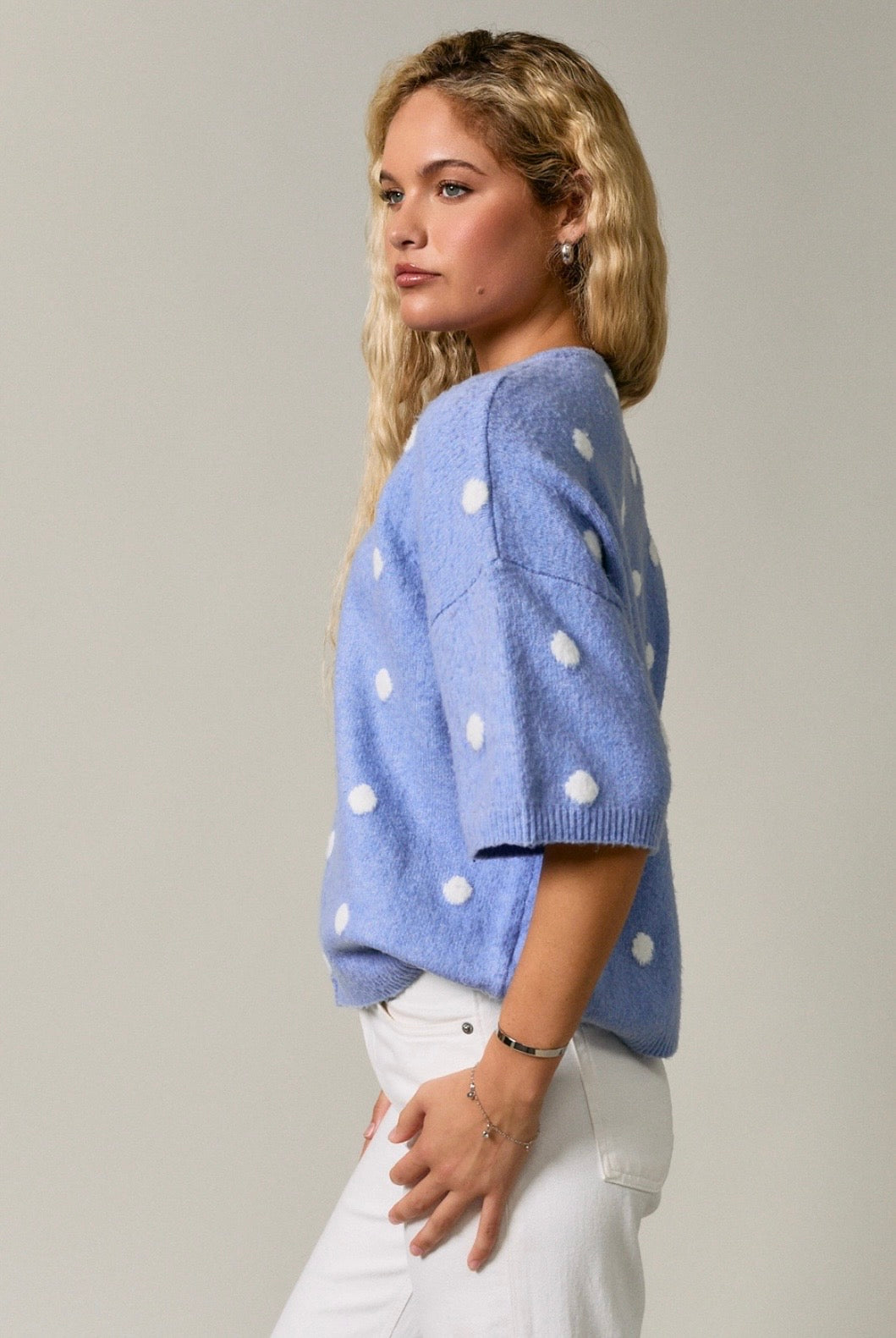Polka Dot Sweater Cardigan