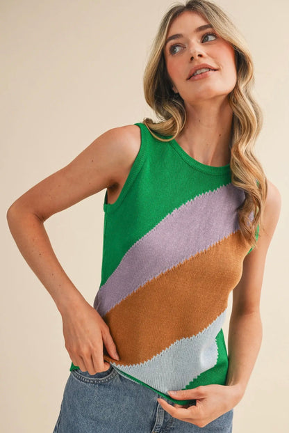 Color Block Knit Tank