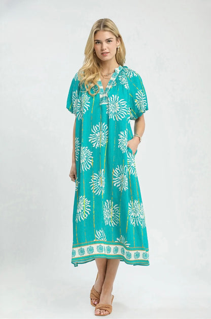 Smocked Midi Dress