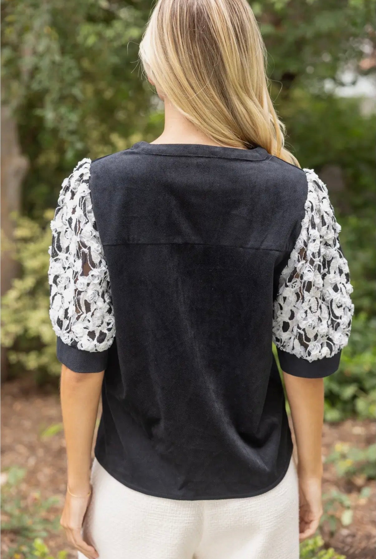 Lace Sleeve Top