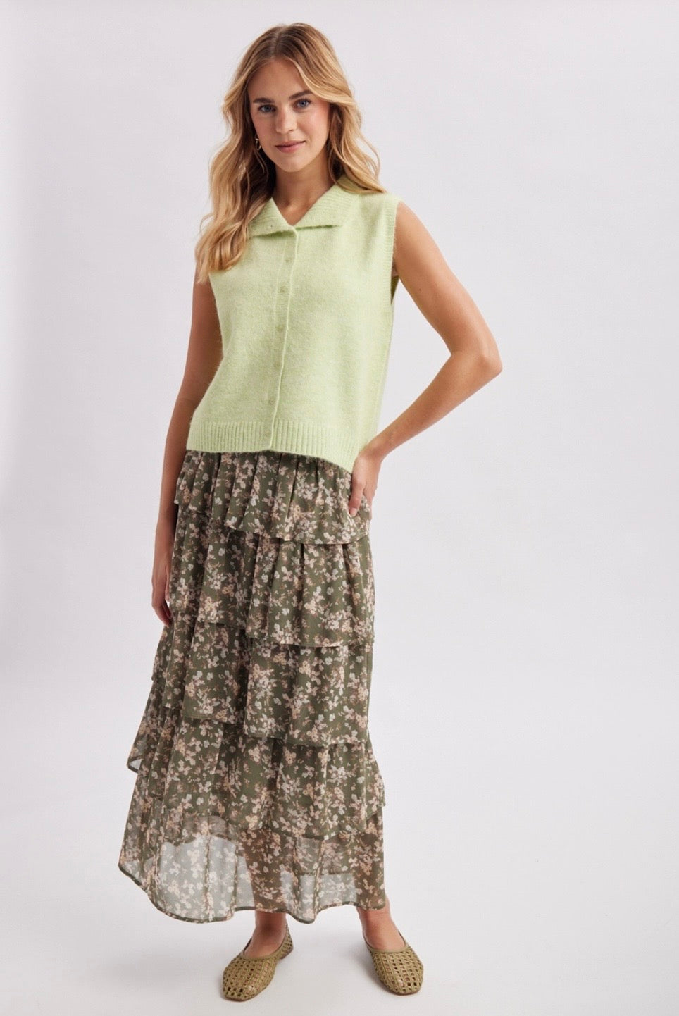 Soft Button Sweater Vest