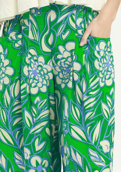 Tropical Floral Cropped Pants