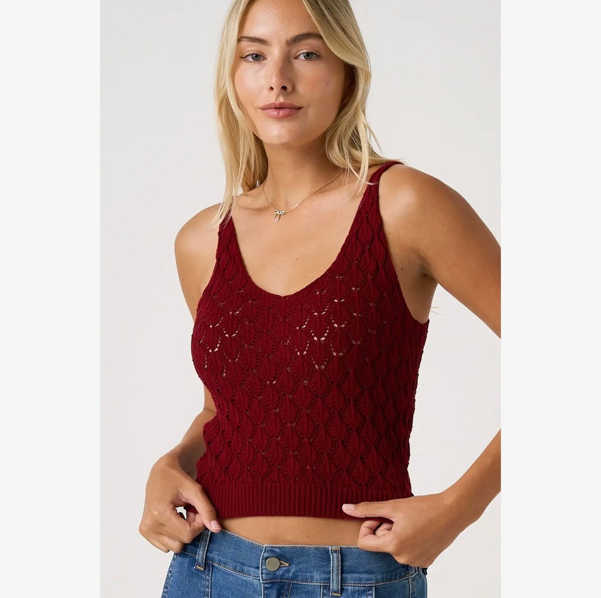 Shell Cropped Tank