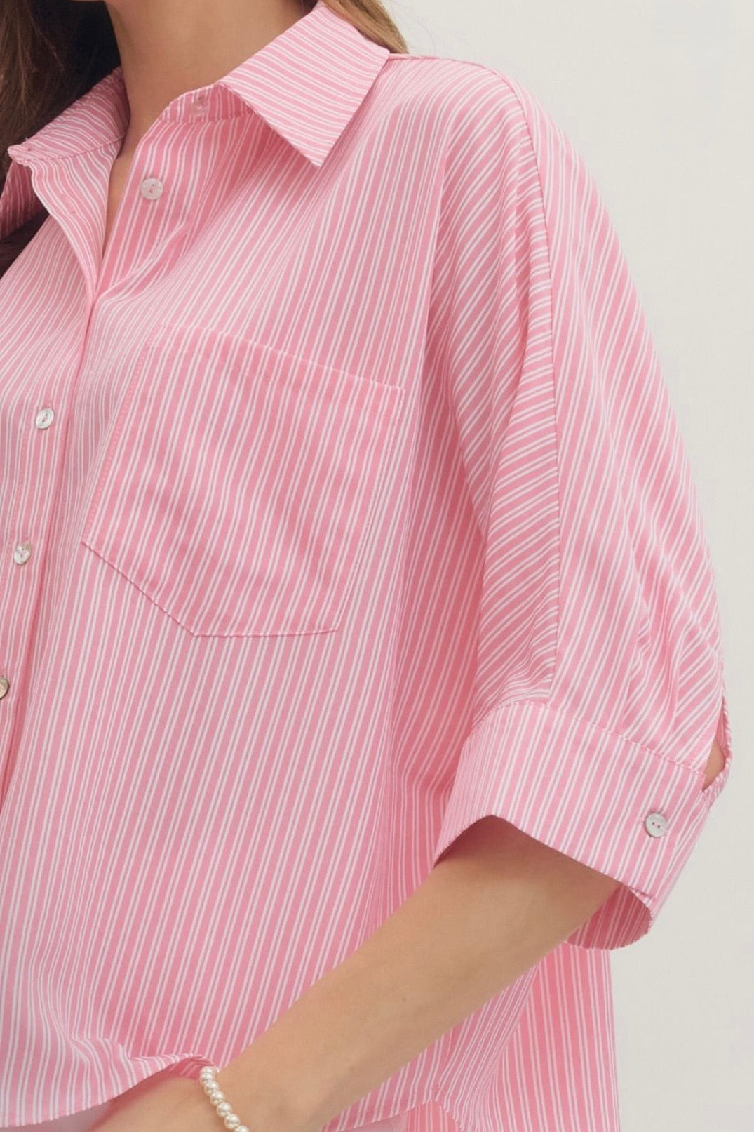 Striped Button Up Top