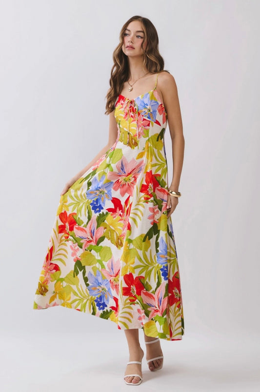 Tropical Midi Dress