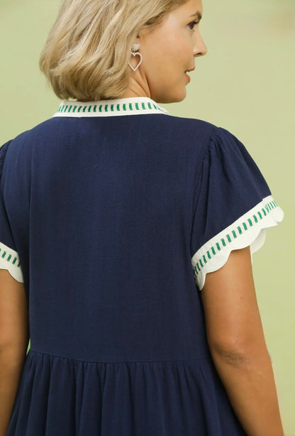 Linen Flutter Dress Curvy