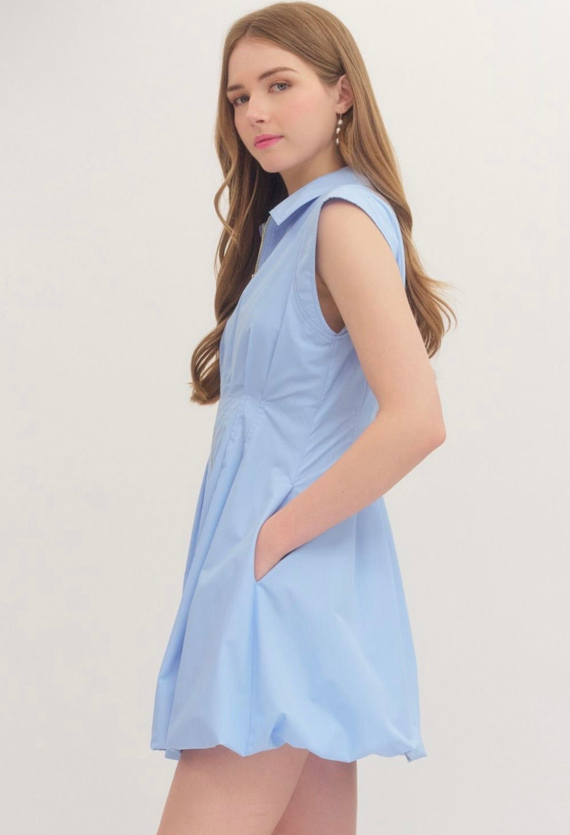 Bubble Hem Mini Dress
