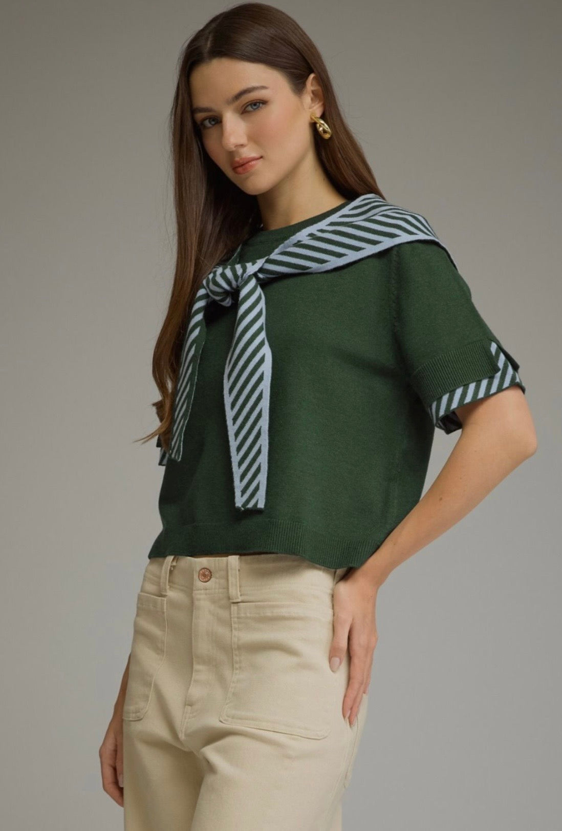 Scarf Knit Sweater