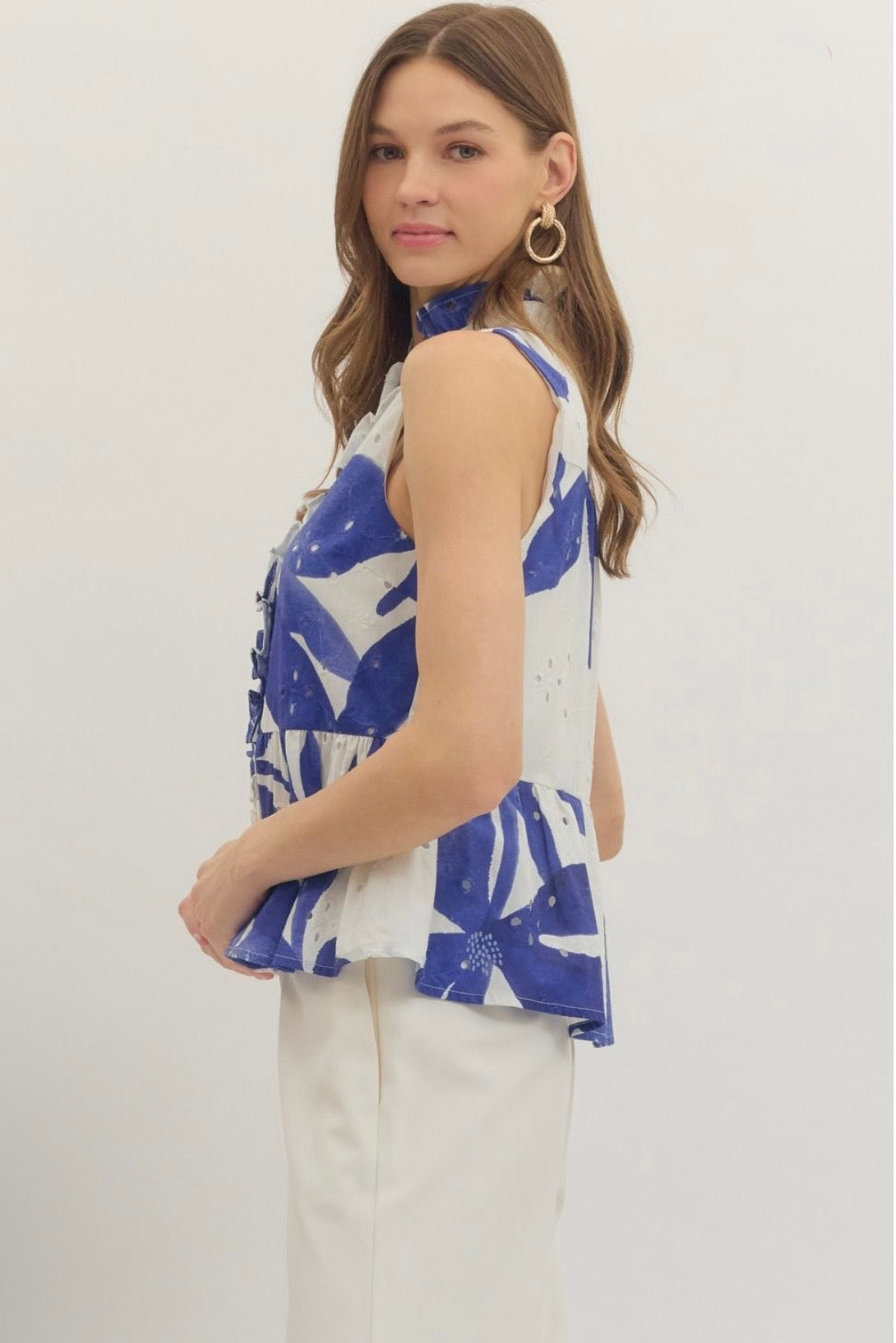 Botanical Peplum Top